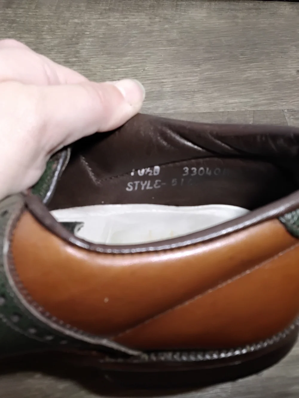 FootJoy Brown and Green Leather Derby Oxfords